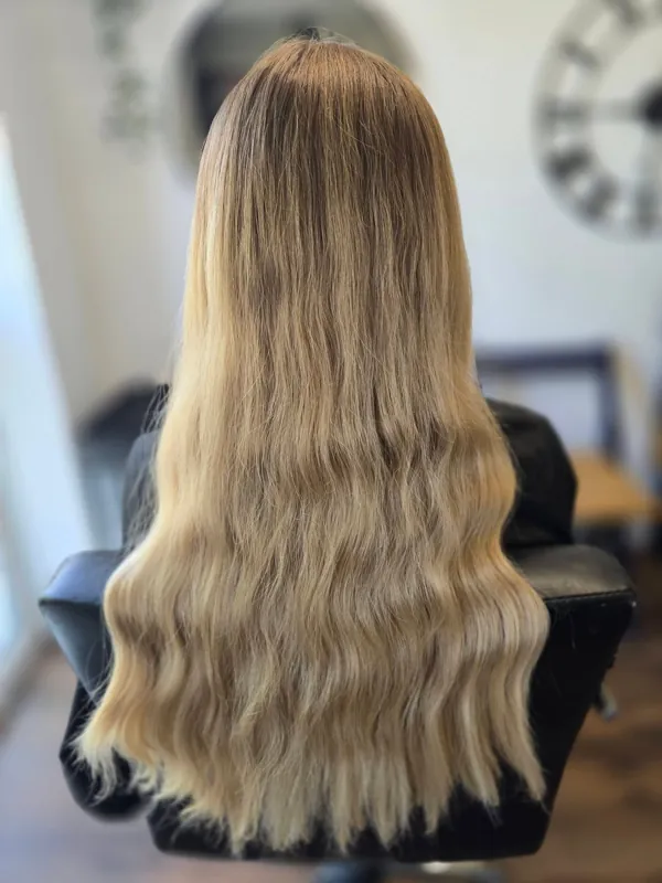 Long blonde waves